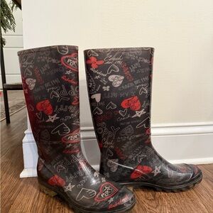 COACH Poppy Graffiti Rainboots